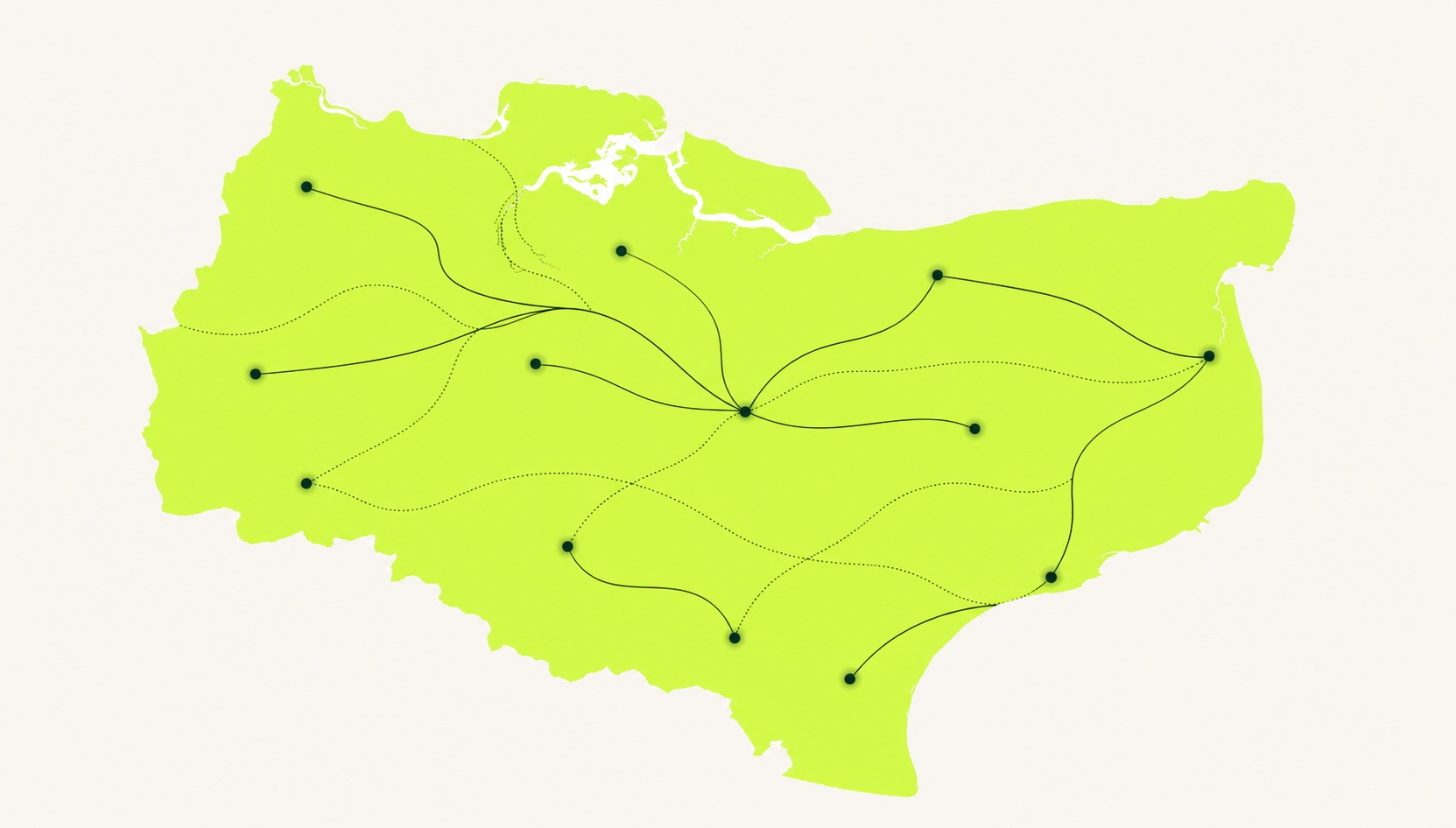 Map showing Top Local trade coverage across Kent