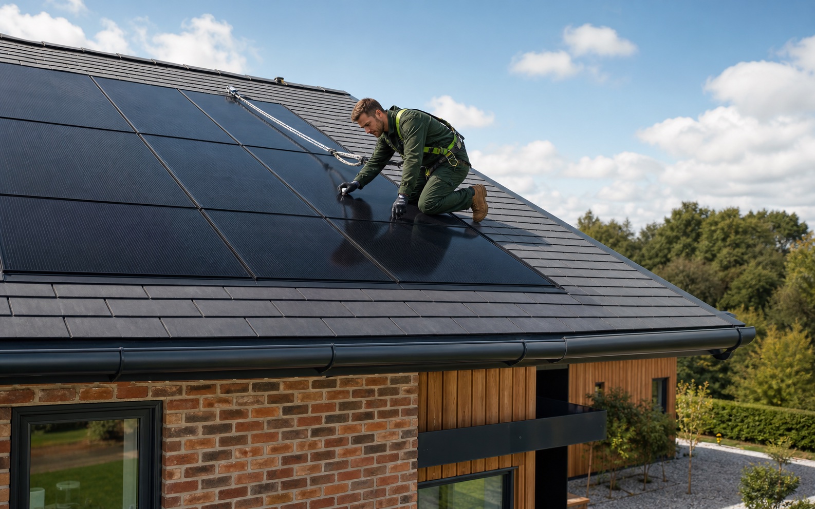 Planning solar work at a Kent property